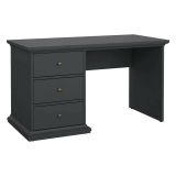 Scrivania lineare grigia 130x61cm con 3 cassetti - Agia