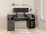 Scrivania lineare grigia 171x62cm con 1 cassetto - Zennithor