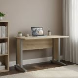 Scrivania lineare grigia e quercia 120x80cm in legno - Amigos