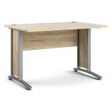 Scrivania lineare grigia e quercia 120x80cm in legno - Amigos