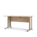 Scrivania lineare grigia e quercia 150x80cm in legno - Ascorbato