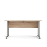 Scrivania lineare grigia e quercia 150x80cm in legno - Ascorbato