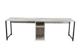 Scrivania lineare marmo e nera 240x60cm - Violet