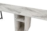 Scrivania lineare marmo e nera 240x60cm - Violet