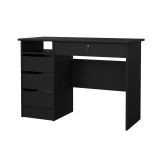 Scrivania lineare nera 109x48cm con 3 cassetti - Franklin