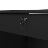 Scrivania lineare nera 109x48cm con 3 cassetti - Franklin