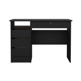 Scrivania lineare nera 109x48cm con 3 cassetti - Franklin