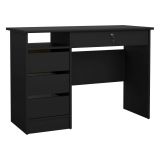 Scrivania lineare nera 109x48cm con 3 cassetti - Franklin