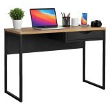 Scrivania lineare nera 110x48cm con 1 cassetto - Agave