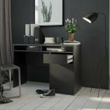 Scrivania lineare nera 110x48cm in legno - Abbadu