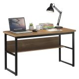 Scrivania lineare nera e rovere 54x138cm metallo - Nausicaa