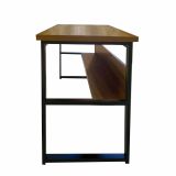 Scrivania lineare nera e rovere 54x138cm metallo - Nausicaa