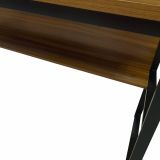 Scrivania lineare nera e rovere 54x138cm metallo - Nausicaa