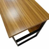 Scrivania lineare nera e rovere 54x138cm metallo - Nausicaa