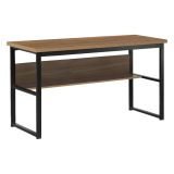 Scrivania lineare nera e rovere 54x138cm metallo - Nausicaa