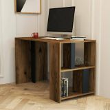 Scrivania lineare noce e antracite 120x60cm - Bising