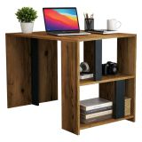 Scrivania lineare noce e antracite 120x60cm - Bising