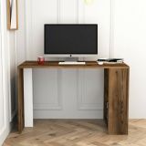 Scrivania lineare noce e bianca 120x60cm - Bising