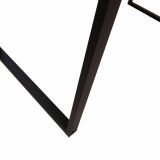 Scrivania lineare noce e nera 58x128cm in metallo e legno - Agliopi