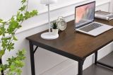 Scrivania lineare noce e nera 58x128cm in metallo e legno - Agliopi
