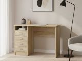 Scrivania lineare quercia 110x48cm con 4 cassetti - Appollo
