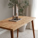 Scrivania lineare quercia 110x60cm piano in legno massello - Melita