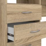 Scrivania lineare quercia 120x48cm con 3 cassetti - Andre
