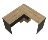 Scrivania lineare quercia e antracite 120x120cm - Emiliana