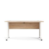 Scrivania lineare quercia e bianca 150x80cm in legno - Ascorbato