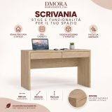 Scrivania lineare rovere 100x39cm con 2 cassetti - Acero