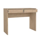 Scrivania lineare rovere 100x39cm con 2 cassetti - Acero