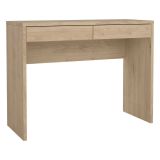 Scrivania lineare rovere 100x39cm con 2 cassetti - Acero