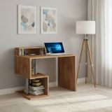Scrivania lineare rovere 100x50cm con porta pc - Eva