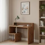 Scrivania lineare rovere 100x50cm con supporto computer - Giusy