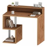 Scrivania lineare rovere 100x50cm con supporto computer - Giusy