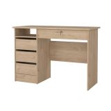 Scrivania lineare rovere 109x48cm con 4 cassetti - Franklin