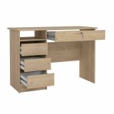 Scrivania lineare rovere 109x48cm con 4 cassetti - Franklin