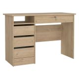 Scrivania lineare rovere 109x48cm con 4 cassetti - Franklin