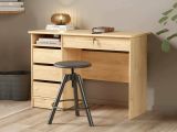 Scrivania lineare rovere 109x48cm con 4 cassetti - Franklin