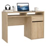 Scrivania lineare rovere 110x48cm con 1 cassetto - Abbadu