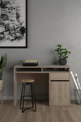 Scrivania lineare rovere 110x48cm con 1 cassetto - Abbadu