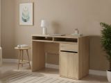 Scrivania lineare rovere 110x48cm con 1 cassetto - Abbadu