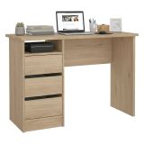 Scrivania lineare rovere 110x48cm con 3 cassetti - Huaning