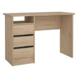 Scrivania lineare rovere 110x48cm con 3 cassetti - Huaning