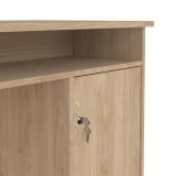 Scrivania lineare rovere 126x55cm con 3 cassetti - Shanshan