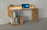 Scrivania lineare rovere 140x60cm con supporto computer - Yemyin