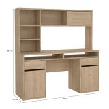 Scrivania lineare rovere 149x48cm con libreria - Ambrenti