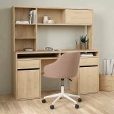Scrivania lineare rovere 149x48cm con libreria - Ambrenti