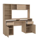 Scrivania lineare rovere 149x48cm con libreria - Ambrenti
