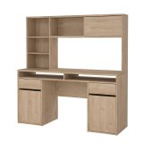 Scrivania lineare rovere 149x48cm con libreria - Ambrenti